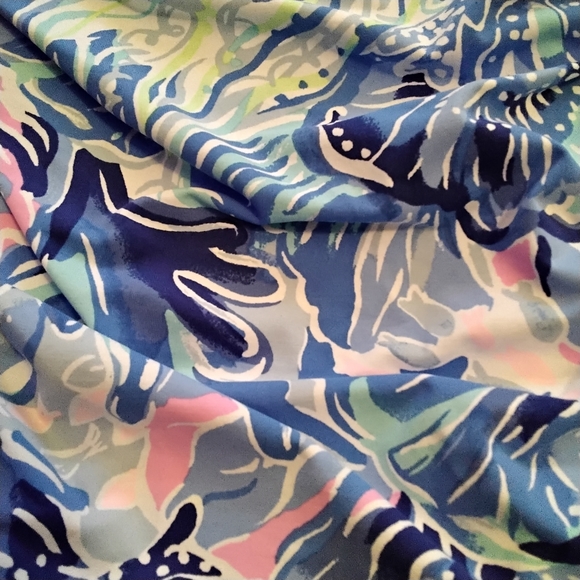 🎉HP🎉 NWT Lilly Pulitzer Justina One Piece Swimsuit Saltwater Blue - Sz 0 - Picture 9 of 12